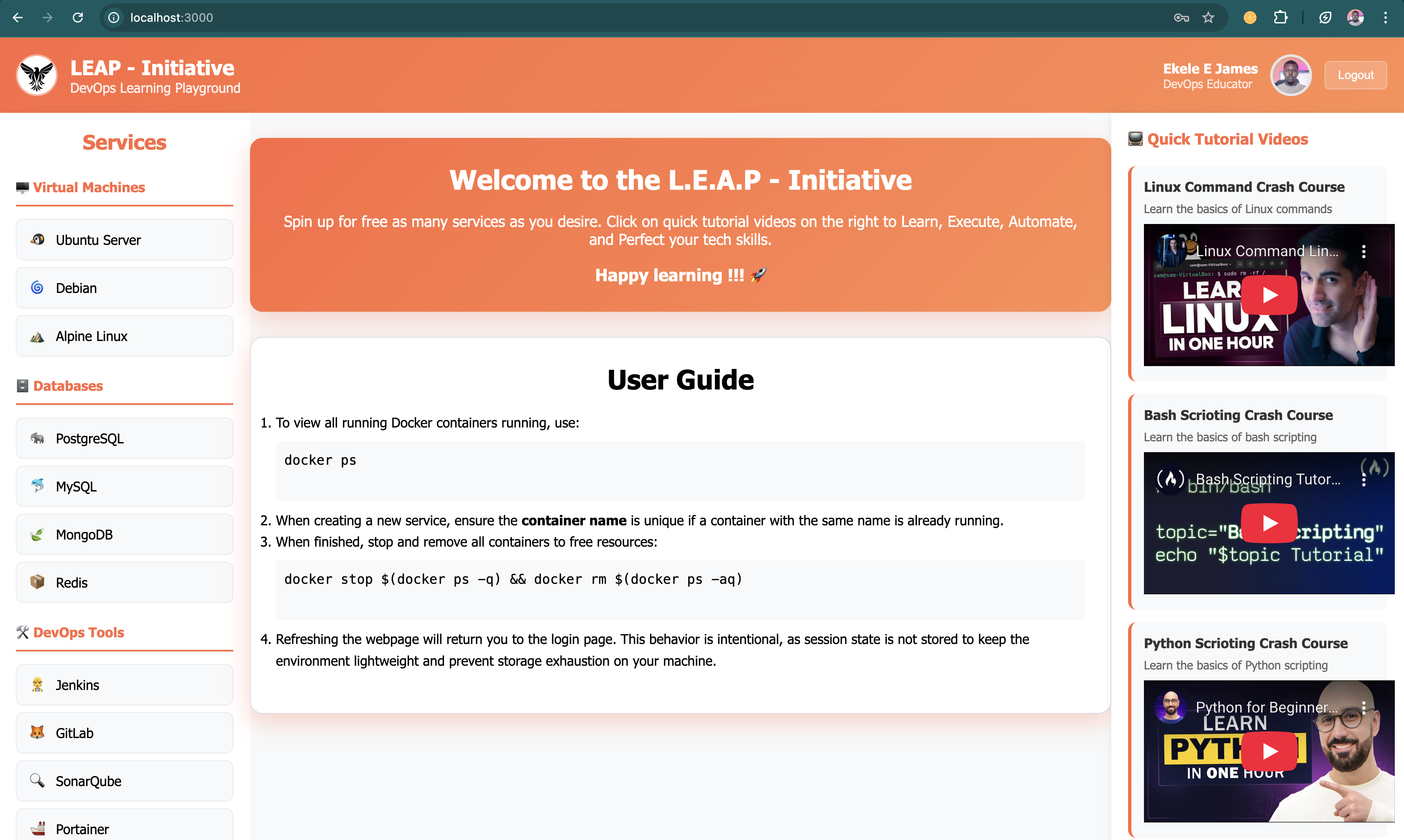LEAP Dashboard Overview